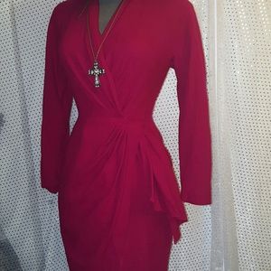 Vintage Burgundy wrap dress