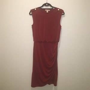 Banana republic red mid length dress