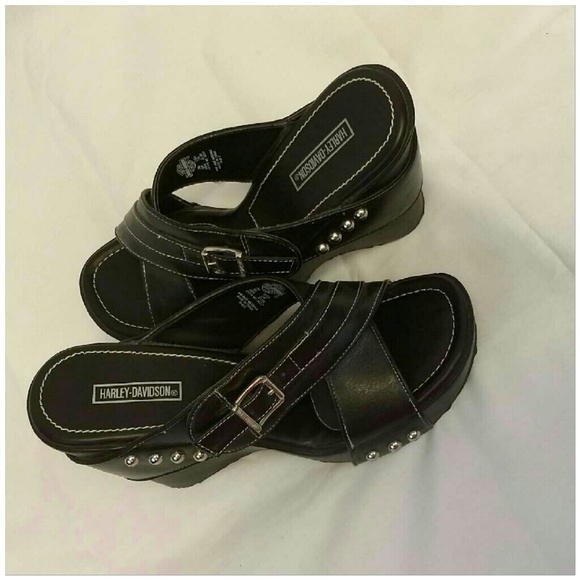 Harley-Davidson Shoes - Harley Davidson Platform Wedges size 7