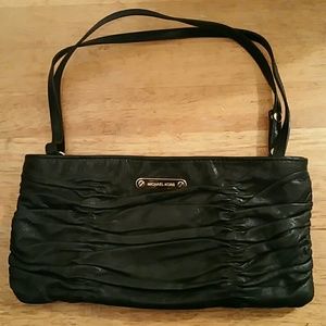 NEW MICHAEL Kors Black Leather Webster Clutch