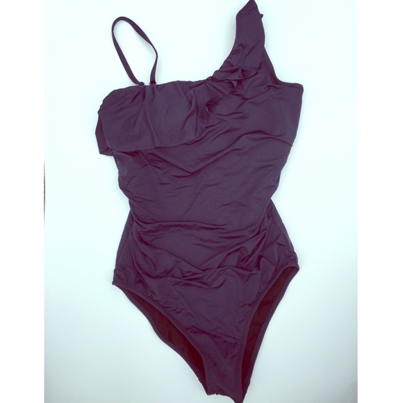 Garnet Hill one shoulder swimsuit