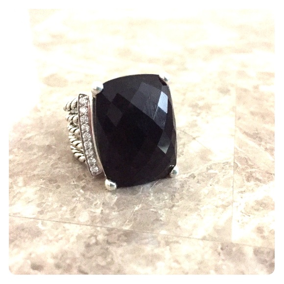 HUGE Yurman Onyx Wheaton Ring