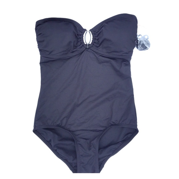 Vince Camuto strapless black swimsuit.