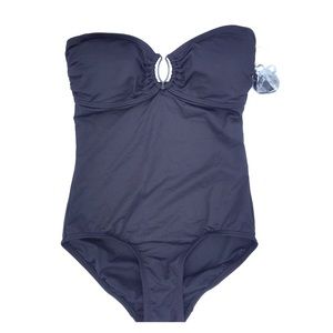 Vince Camuto strapless black swimsuit.