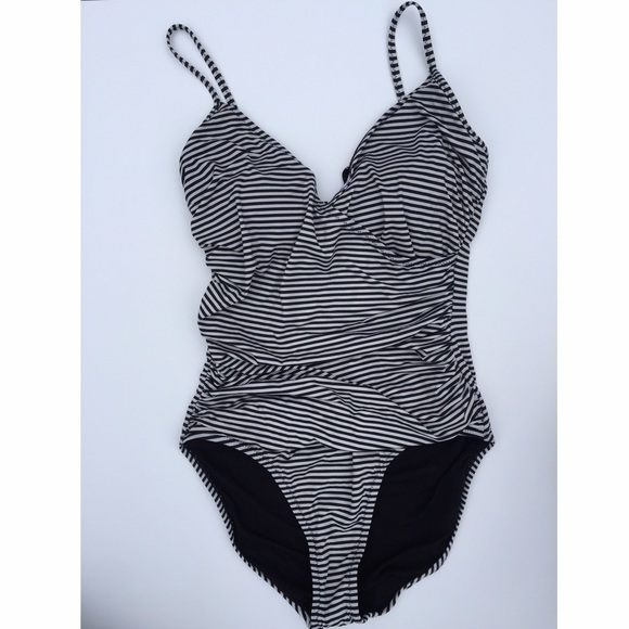 Garnet Hill Striped Swimsuit
