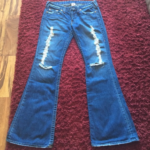 Distressed True Religion jeans