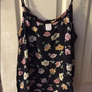 Silk, floral tank top