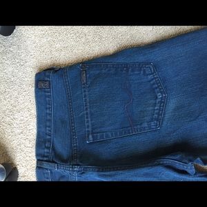 Mens 7 for all mankind boot cut jeans size 36