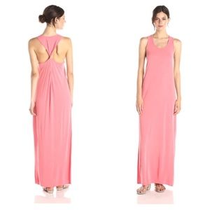 BCBG Twisted back tank maxi dress in coral