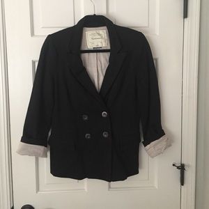 Black blazer from Anthropologie