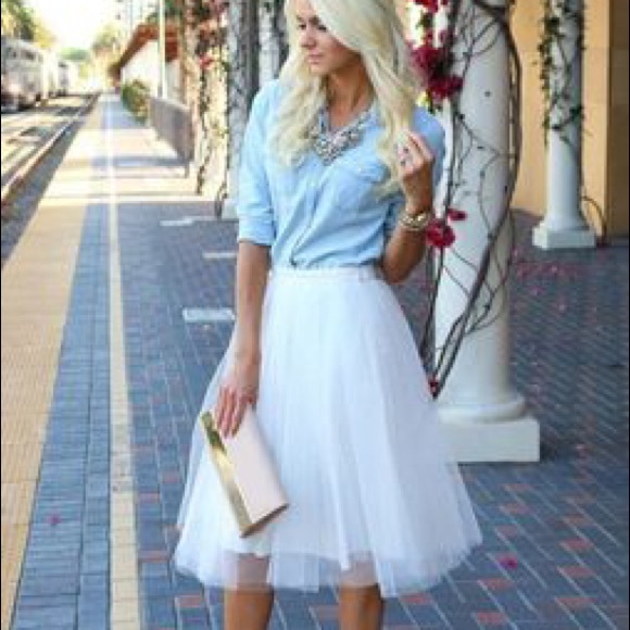White Tulle Skirt