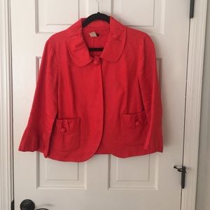 Red linen J. Crew blazer