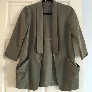 Topshop oversized blazer army green