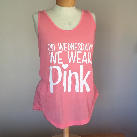 Tops - 🆕 On Wednesdays We Wear Pink tank. Size large