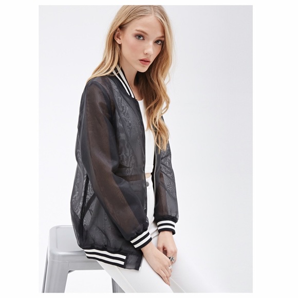 🚫SOLD Sheer organza varsity jacket - Picture 2 of 2