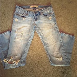 Abercrombie distressed straight leg