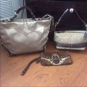 3 Coach purse lot