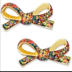 Kate Spade ♠️glitter bow earrings