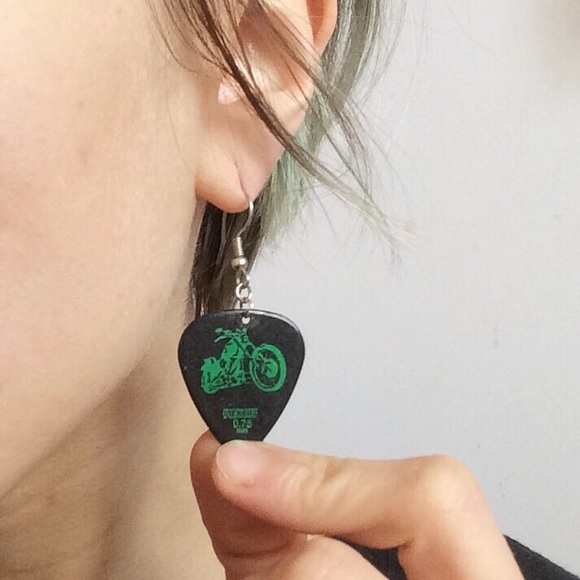 Guitar Pick Earrings - Picture 2 of 2