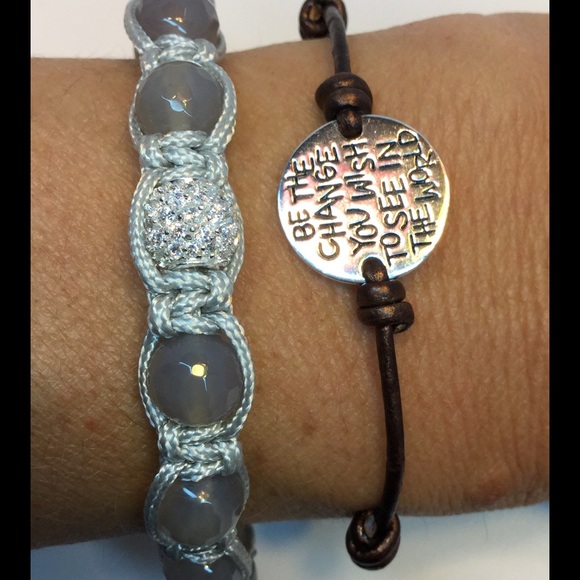 La rocks agate stone macrame bracelet