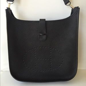 Hermes Black Evelyne Shoulder Bag