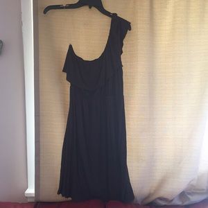 Brown one shoulder dress🍂