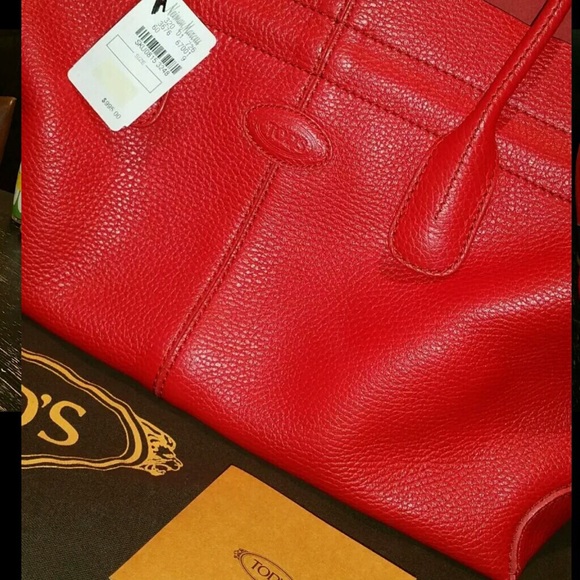 Tod's red leather bag