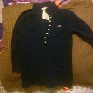 Hollister 3qrtr sleeve dress shirt