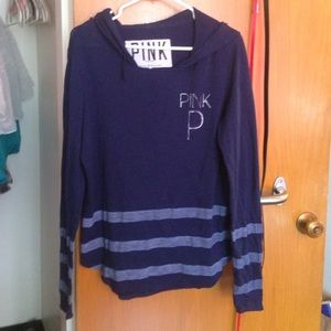 VS Pink striped hoodie