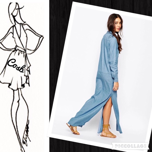 Maxi Light Denim Dress - Picture 3 of 4