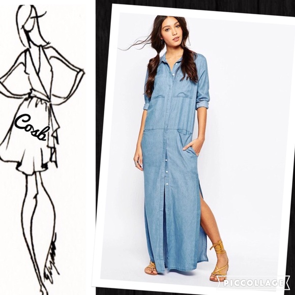 Maxi Light Denim Dress - Picture 2 of 4