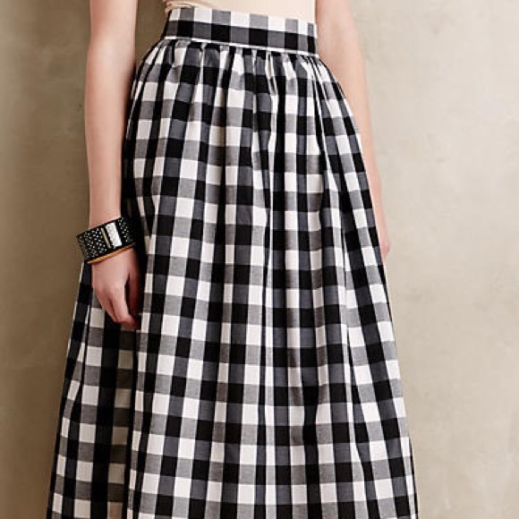 RARE!!! Anthropologie Buffalo Plaid Midi Sz4