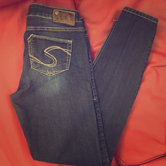 Silver skinny jeans!