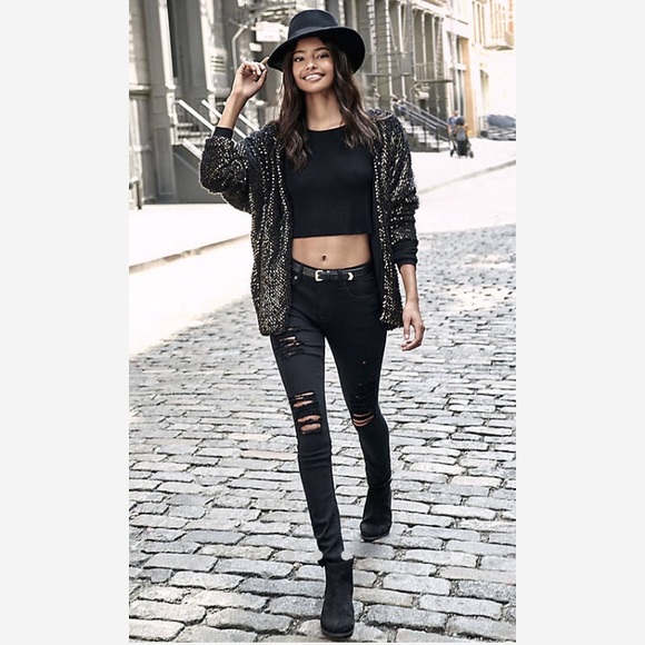 Express Jackets & Coats - Express fuzzy sequin jacket Express Jackets & Coats - Express fuzzy sequin jacket