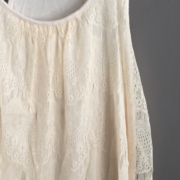 Anthropologie Tops - Creamy 🍦 Lace Racerback Tank