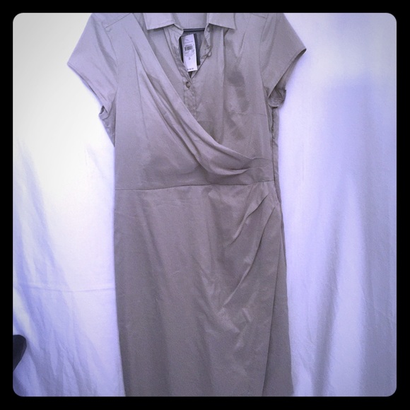 BNWT Ann Taylor Khaki dress. Never worn.