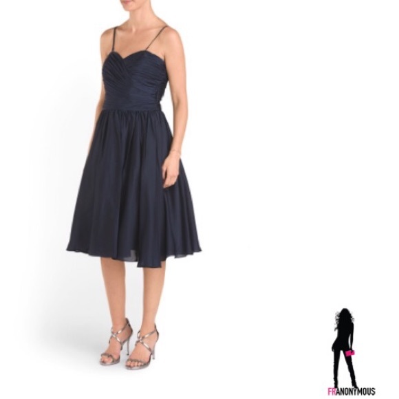 Monique Lhuillier Dresses & Skirts - Monique Lhuillier Navy Cocktail Dress 2