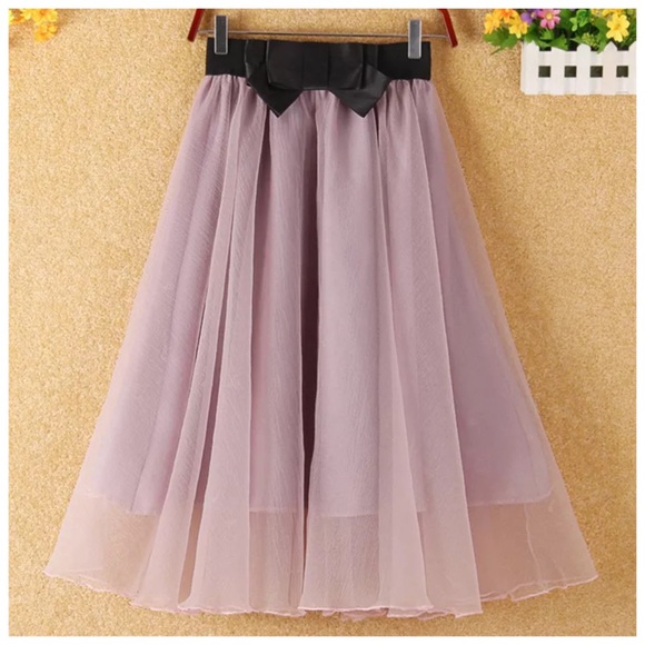 Tulle Organza Bow Skirt - Picture 2 of 4