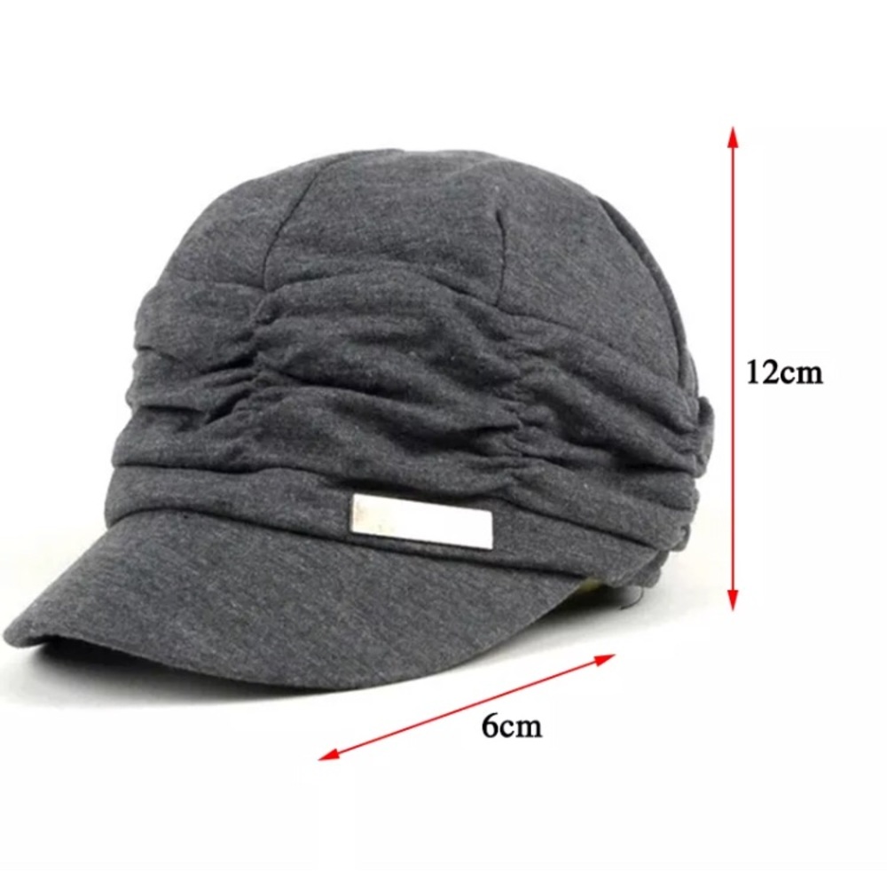 HP-Cute Gray Baseball Peaked Hat - Picture 2 of 2