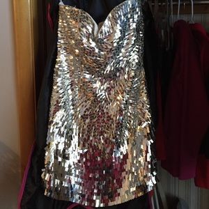 Silver Sequined Sherri Hill dress 2226