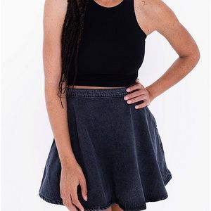 American Apparel Circle Denim Skirt