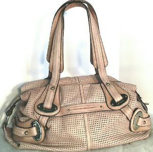 B Makowsky Light Pink Leather Handbag