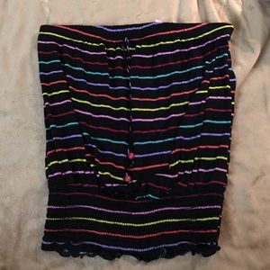 New with tags stripped strapless top