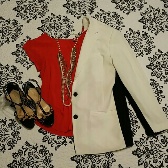 Red Short Sleeve Blouse