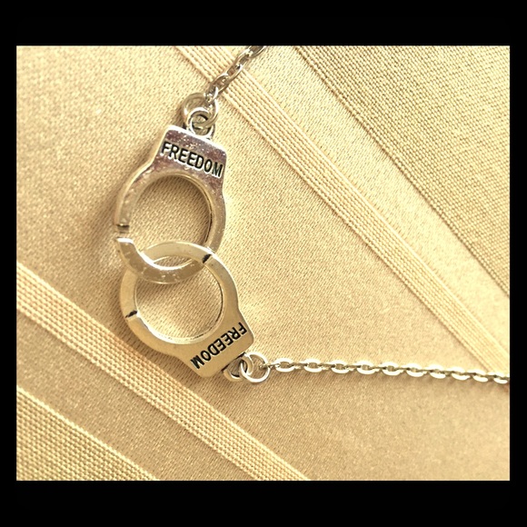 Freedom handcuffs necklace
