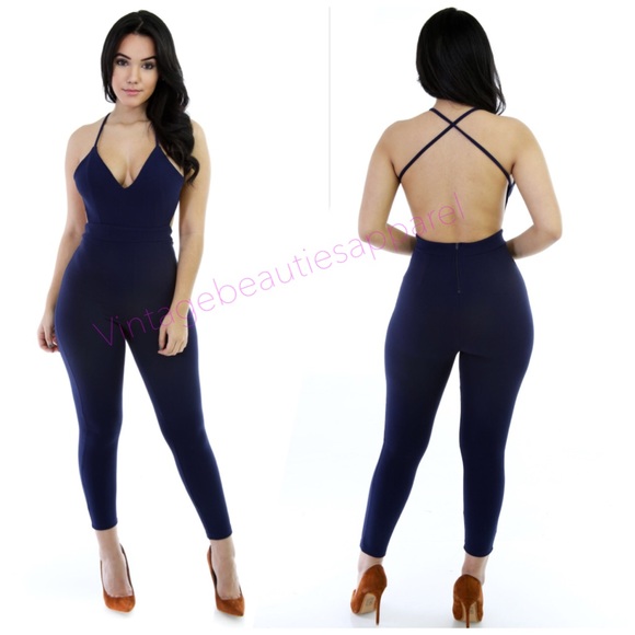 Spring halter jumpsuit