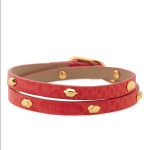Stella & Dot Hudson Leather Wrap - Red