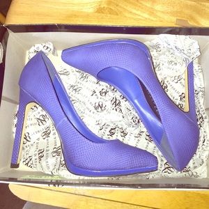 Blue patterned rock and republic heels