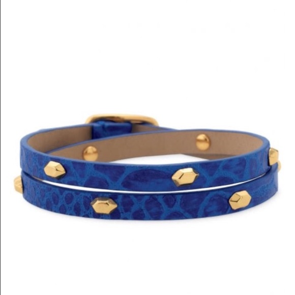 Stella & Dot Hudson Leather Wrap - Blue
