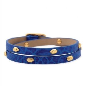 Stella & Dot Hudson Leather Wrap - Blue